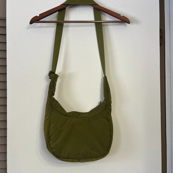 Athleta  All About Sheen Small Crossbody Hobo Bag in Picoline Olive - Picture 5 of 8